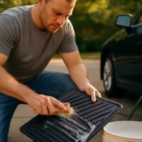 how to clean floor mats auto