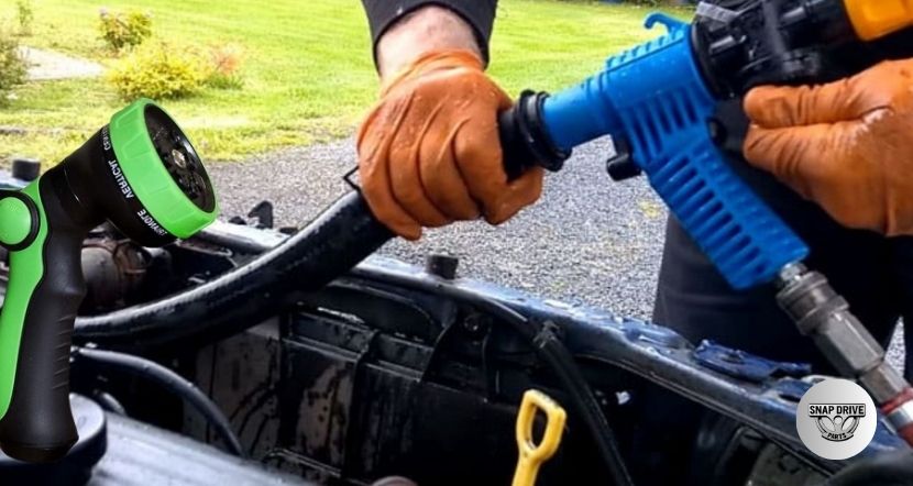 how to flush a radiator with a garden hose