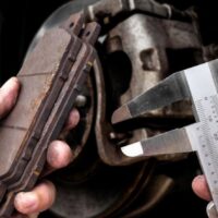 how to measure brake pad thickness