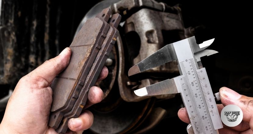 how to measure brake pad thickness
