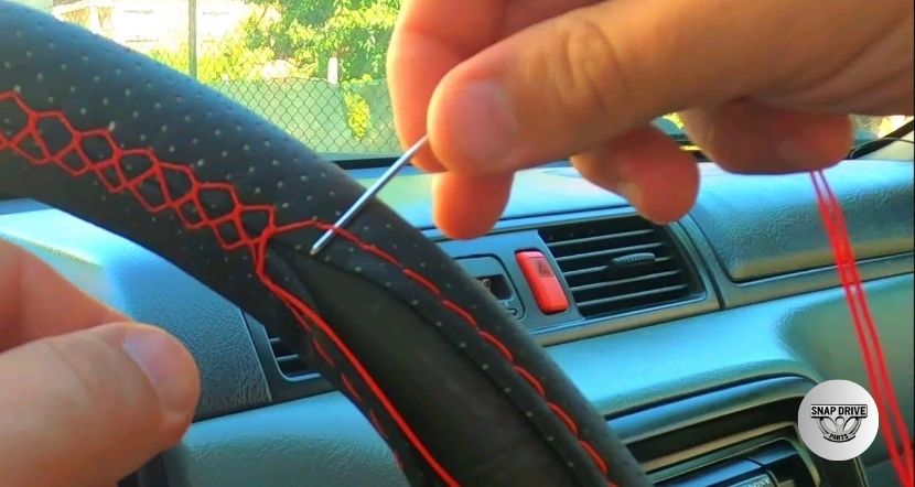 how to sew a steering wheel cover