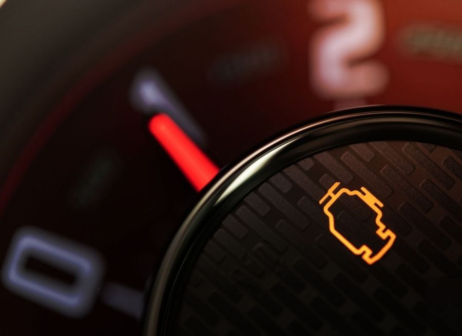 can a check engine light come on for oil change