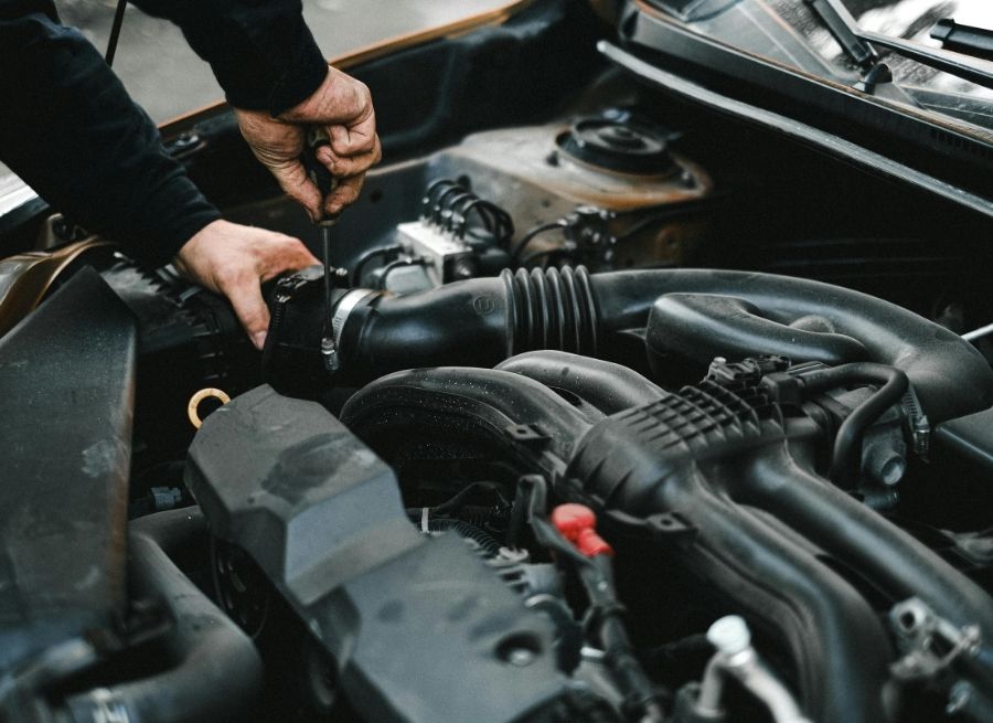 how to clean engine oil off engine