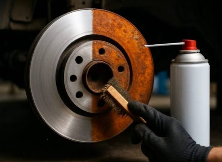 how to remove rust from brake rotors